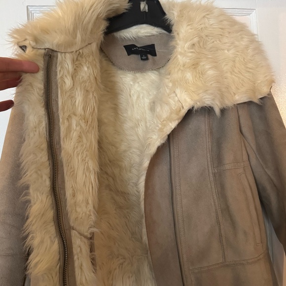 Ann Taylor Jacket with Fur - Picture 2 of 5